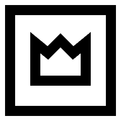 Crown Square Icon from Sharp Line Set