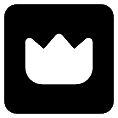Crown Square Icon from Core Solid Set