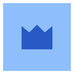 Crown Square Icon from Sharp Flat Set