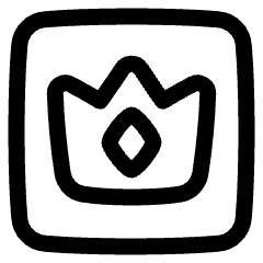 Crown Square Icon from Plump Line Set