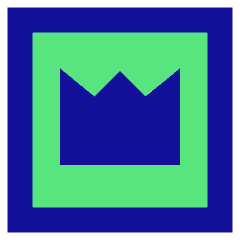 Crown Square Icon from Sharp Pop Set