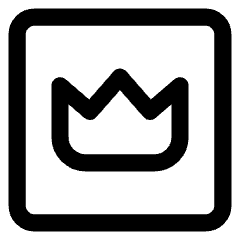 Crown Square Icon from Core Line Set