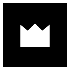 Crown Square Icon from Sharp Solid Set