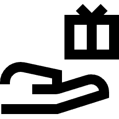 Give Gift Icon from Sharp Line Set