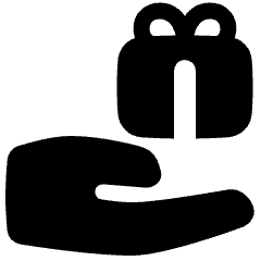 Give Gift Icon from Plump Solid Set