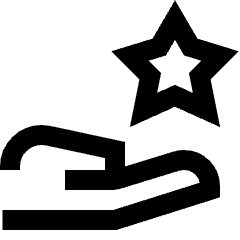 Give Star Icon from Sharp Line Set