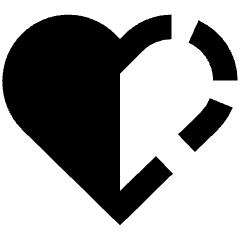 Half Heart Icon from Sharp Remix Set