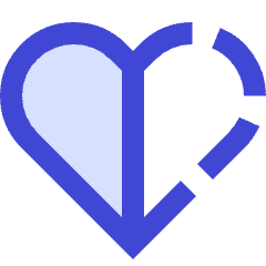 Half Heart Icon from Sharp Duo Set