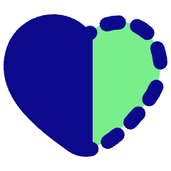 Half Heart Icon from Plump Pop Set