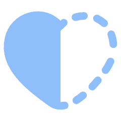 Half Heart Icon from Plump Flat Set