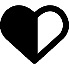 Half Heart Icon from Core Solid Set