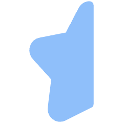 Half Star 1 Icon from Plump Flat Set
