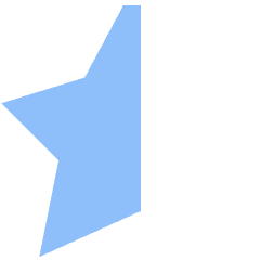 Half Star 1 Icon from Sharp Flat Set