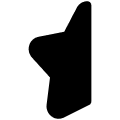 Half Star 1 Icon from Plump Solid Set
