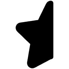 Half Star 1 Icon from Core Remix Set