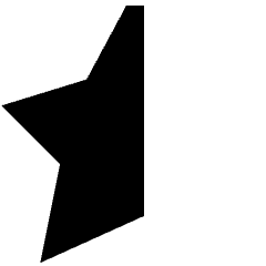 Half Star 1 Icon from Sharp Solid Set