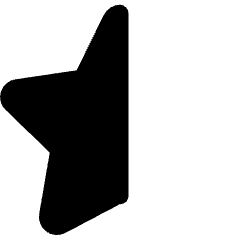 Half Star 1 Icon from Core Solid Set