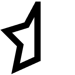Half Star 1 Icon from Sharp Line Set