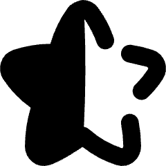 Half Star 2 Icon from Flex Solid Set