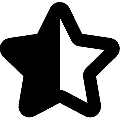 Half Star 2 Icon from Core Solid Set