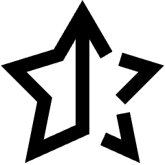 Half Star 2 Icon from Sharp Line Set