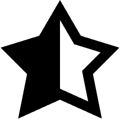 Half Star 2 Icon from Sharp Solid Set