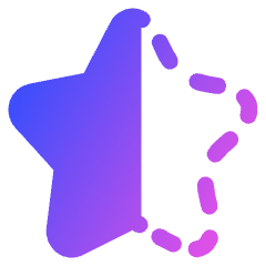 Half Star 2 Icon from Plump Gradient Set