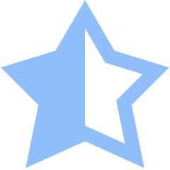 Half Star 2 Icon from Sharp Flat Set