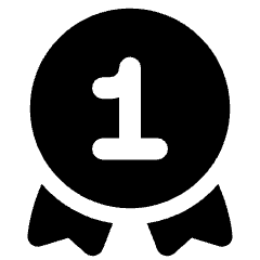 Medal 1st Place Champion Icon from Plump Solid Set