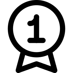 Medal 1st Place Champion Icon from Core Line Set