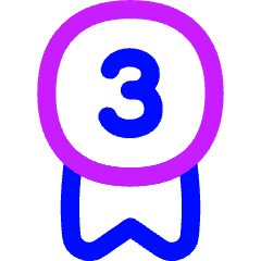 Medal 3rd Place Second Runner Up Icon from Flex Neon Set