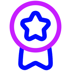 Medal Badge Star Icon from Plump Neon Set