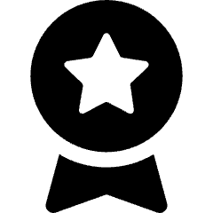 Medal Badge Star Icon from Core Solid Set