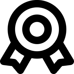 Star Badge Icon from Micro Line Set