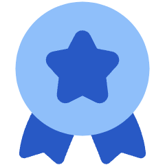Star Badge Icon from Plump Flat Set