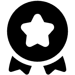 Star Badge Icon from Plump Solid Set