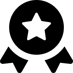 Star Badge Icon from Core Solid Set
