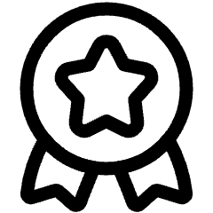 Star Badge Icon from Plump Line Set