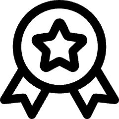 Star Badge Icon from Core Line Set