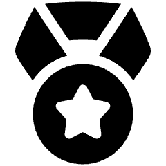 Star Medal 1 Icon from Plump Solid Set