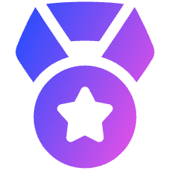 Star Medal 1 Icon from Plump Gradient Set