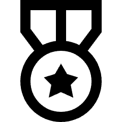 Star Medal 2 Icon from Sharp Line Set