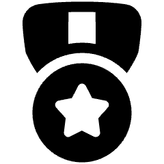 Star Medal 2 Icon from Plump Solid Set