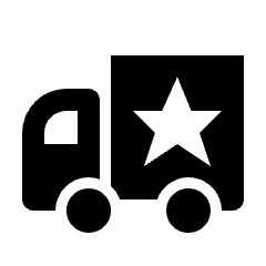 Truck Star Icon from Nova Solid Set