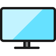 Tv Flat Screen Icon from Ultimate Colors Set