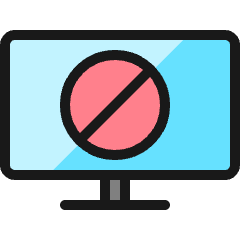 Tv Flat Screen Disable Icon from Ultimate Colors Set