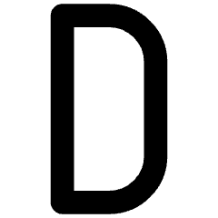 D Icon from Ultimate Regular Set