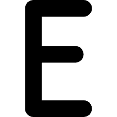 E Icon from Ultimate Bold Set