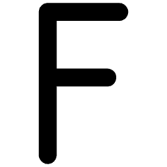 F Icon from Ultimate Regular Set