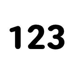 123 Icon from Rounded Line - Streamline Material Set